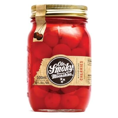 Ole Smoky Cherries Moonshine, 50cl 50% ABV Tennessee Mountain-Style Spirit with Soaked Cherries Flavoured Moonshine Alcohol Ole Smoky Cherries Moonshine, 50cl 50% ABV Tennessee Mountain-Style Spirit with Soaked Cherries Flavoured Moonshine Alcohol