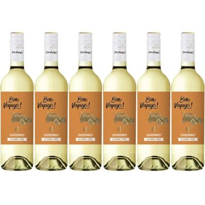 Bon Voyage Alcohol Free White Wine Chardonnay, Case of 6 (6 x 0.75 L) Bon Voyage Alcohol Free White Wine Chardonnay, Case of 6 (6 x 0.75 L)