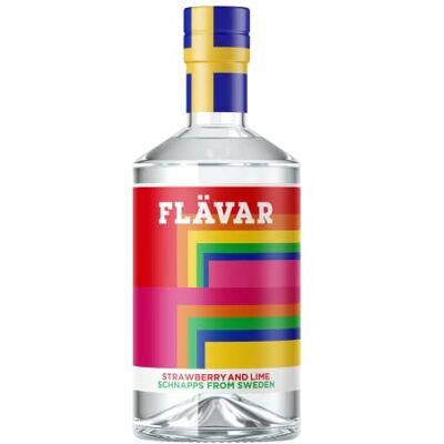 FLÄVAR Strawberry & Lime Vodka Schnapps, 70cl, 21% ABV. FLÄVAR Strawberry & Lime Vodka Schnapps, 70cl, 21% ABV.