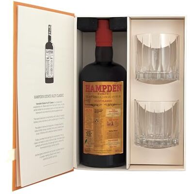Hampden Estate HLCF Classic Pure Single Jamaican Rum, 70cl Gift Pack With 2 Rocks Glasses Hampden Estate HLCF Classic Pure Single Jamaican Rum, 70cl Gift Pack With 2 Rocks Glasses