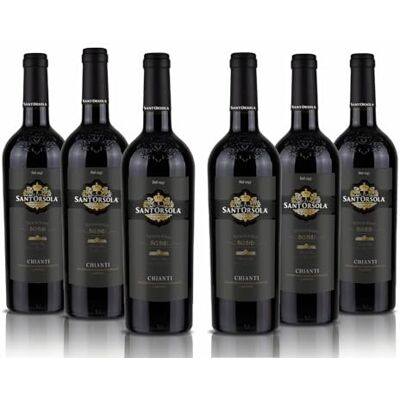 Sant'Orsola Chianti D.O.C.G Italian Red Dry Wine, 6 x 750ml Sant'Orsola Chianti D.O.C.G Italian Red Dry Wine, 6 x 750ml