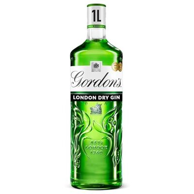 Gordon's Gordon’s Special Dry London Gin 37.5% vol 1L Award-Winning Triple-Distilled London Dry Gin Clean Juniper-Dominant Taste Handpicked Gin Botanicals Gordon's Gordon’s Special Dry London Gin 37.5% vol 1L Award-Winning Triple-Distilled London Dry Gin Clean Juniper-Dominant Taste Handpicked Gin Botanicals