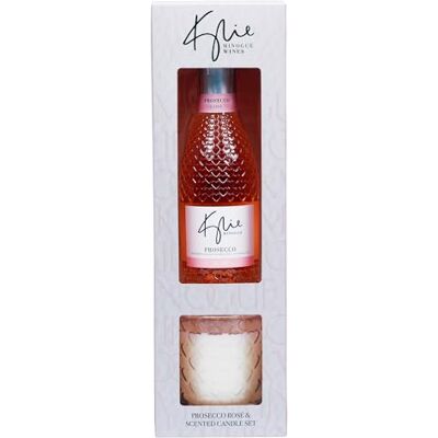 Kylie Minogue Wines Kylie Minogue Mini Prosecco Rosé Gift Pack – 20cl, 11% ABV with 150g Heart Embossed Watermelon & Mint Candle – Elegant Gift by Blue Tree Gifts Kylie Minogue Wines Kylie Minogue Mini Prosecco Rosé Gift Pack – 20cl, 11% ABV with 150g Heart Embossed Watermelon & Mint Candle – Elegant Gift by Blue Tree Gifts