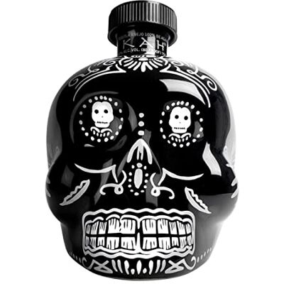 Kah Tequila Anejo Day of the Dead Decorated Black Bottle 100% Blue Agave Double Distilled & Oak Cask Aged 40% vol 70 cl (700ml / 0.7 Litre) Kah Tequila Anejo Day of the Dead Decorated Black Bottle 100% Blue Agave Double Distilled & Oak Cask Aged 40% vol 70 cl (700ml / 0.7 Litre)