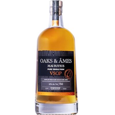 Oaks & Âmes VSOP Rum 70 cl – Mauritian Agricole‑Style Cane Juice Rum – 4‑5 Years Aged in Sweet Wine, Cognac, Bourbon & New Oak Casks – 43% ABV Oaks & Âmes VSOP Rum 70 cl – Mauritian Agricole‑Style Cane Juice Rum – 4‑5 Years Aged in Sweet Wine, Cognac, Bourbon & New Oak Casks – 43% ABV