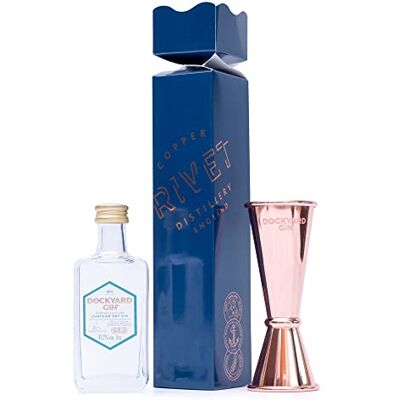 Copper Rivet Distillery Gin Gift Set Dockyard Gin 5cl & Copper Jigger Cracker Gifts, Christmas, Secret Santa, Stocking, Gin Gifts, Small Batch Gin Alcohol Miniature Perfect Xmas Mini Gin Gifts by Copper Rivet Distillery Gin Gift Set Dockyard Gin 5cl & Copper Jigger Cracker Gifts, Christmas, Secret Santa, Stocking, Gin Gifts, Small Batch Gin Alcohol Miniature Perfect Xmas Mini Gin Gifts by