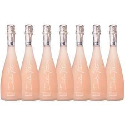 Della Vite Prosecco D.O.C Rosé 6 pack Millesimato Premium Italian Sparkling Wine Gifts for Women, Pink Prosecco Sparkling Rosé Wine Della Vite Prosecco D.O.C Rosé 6 pack Millesimato Premium Italian Sparkling Wine Gifts for Women, Pink Prosecco Sparkling Rosé Wine