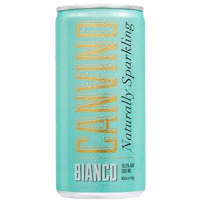 Canvino Bianco Sparkling Italian Wine All Natural & Vegan Friendly Medium Dry 12 x 200ml Made in Italy Prosecco Method Production Canvino Bianco Sparkling Italian Wine All Natural & Vegan Friendly Medium Dry 12 x 200ml Made in Italy Prosecco Method Production