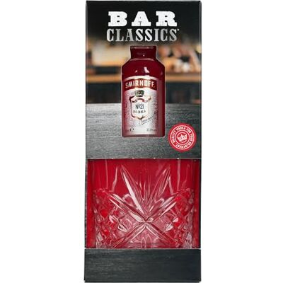 Blue Tree Bar Classics Smirnoff No.21 Gift Set – Smirnoff No.21 Vodka 50ml (37.5% ABV) with Tumbler Glass – Ready Gift Box by Gifts Blue Tree Bar Classics Smirnoff No.21 Gift Set – Smirnoff No.21 Vodka 50ml (37.5% ABV) with Tumbler Glass – Ready Gift Box by Gifts