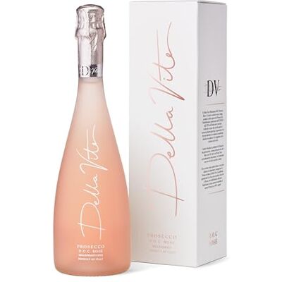 Della Vite Prosecco D.O.C Rosé Millesimato Premium Italian Sparkling Wine Gifts for Women, Pink Prosecco Gift Set (Single Bottle, 11.5% 750ml) Includes Gift Box Della Vite Prosecco D.O.C Rosé Millesimato Premium Italian Sparkling Wine Gifts for Women, Pink Prosecco Gift Set (Single Bottle, 11.5% 750ml) Includes Gift Box