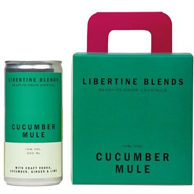 Libertine Blends Cucumber Mule Ready-To-Drink Cocktail 200ml (Pack of 4) Libertine Blends Cucumber Mule Ready-To-Drink Cocktail 200ml (Pack of 4)