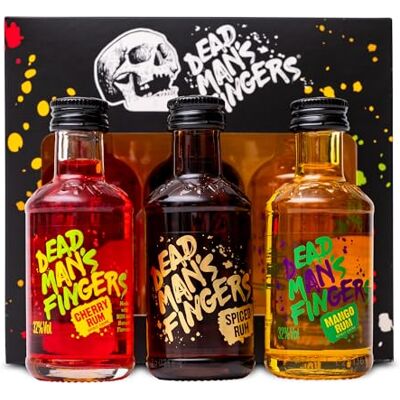BEAMS INTERNATIONAL Dead Mans Fingers Rum Gift Set Spiced, Cherry & Mango Flavoured, Mini Alcohol Bottles x3 5cl Rum Miniatures, Birthday Gifts for Men, Dad Gifts, Boyfriend, Fathers Day BEAMS INTERNATIONAL Dead Mans Fingers Rum Gift Set Spiced, Cherry & Mango Flavoured, Mini Alcohol Bottles x3 5cl Rum Miniatures, Birthday Gifts for Men, Dad Gifts, Boyfriend, Fathers Day