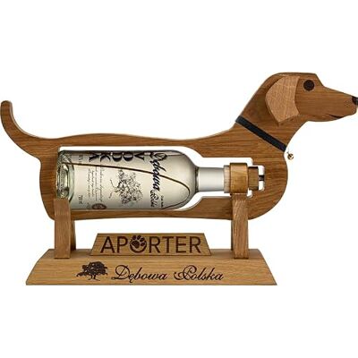 Debowa Polish Oak Vodka, 700ml, 40%, with Oak Wood Dog Stand, Gift Set for Home Bar Debowa Polish Oak Vodka, 700ml, 40%, with Oak Wood Dog Stand, Gift Set for Home Bar