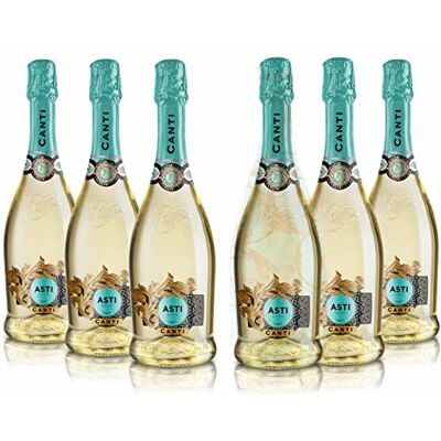 Canti D.O.C.G. Liberty Spumante 8%, Italian Sparkling White Wine, Moscato Grape from Piemonte, Delicate and Sweet Taste, 6x750 ml Canti D.O.C.G. Liberty Spumante 8%, Italian Sparkling White Wine, Moscato Grape from Piemonte, Delicate and Sweet Taste, 6x750 ml