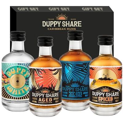 The Duppy Share Duppy Share Rum Miniatures Gift Set, 4 x 5cl (XO, Spiced, Aged & White Rum) The Duppy Share Duppy Share Rum Miniatures Gift Set, 4 x 5cl (XO, Spiced, Aged & White Rum)