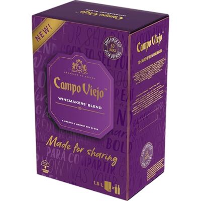 Campo Viejo Winemakers Blend Bag In Box Red Wine, 1.5L Campo Viejo Winemakers Blend Bag In Box Red Wine, 1.5L