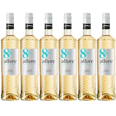 Allure Pinot Grigio 8percent, White Wine Low Alcohol (6 x 0,75L) Allure Pinot Grigio 8percent, White Wine Low Alcohol (6 x 0,75L)