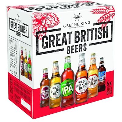 Greene King Great British Beers Mixed Case, 6 x 500ml Bottles Greene King Great British Beers Mixed Case, 6 x 500ml Bottles