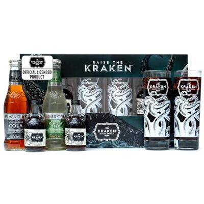 BEAMS INTERNATIONAL The Kraken Spiced Rum Gift Set, 2 x 5 cl, 2 Glasses BEAMS INTERNATIONAL The Kraken Spiced Rum Gift Set, 2 x 5 cl, 2 Glasses