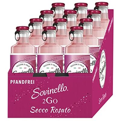 Sovinello 2Go Secco Rosato, sparkling cocktail made with Italian white wine (12 x 0.275 L) Sovinello 2Go Secco Rosato, sparkling cocktail made with Italian white wine (12 x 0.275 L)
