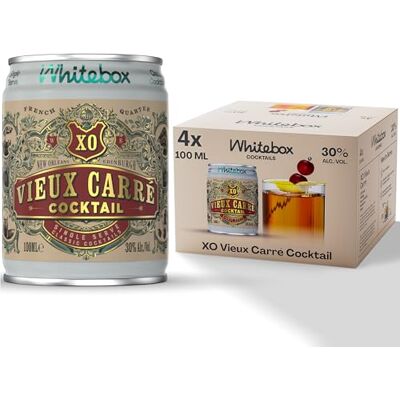 WHITEBOX COCKTAILS Single Serve Classic XO Vieux Carré Case of 4 Cocktail Cans Full Strength Vieux Carré Pre-mixed Cocktails Ready To Drink 4x100ml WHITEBOX COCKTAILS Single Serve Classic XO Vieux Carré Case of 4 Cocktail Cans Full Strength Vieux Carré Pre-mixed Cocktails Ready To Drink 4x100ml