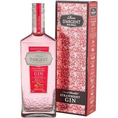 Rose d'Argent Strawberry Gin Gift Set Finest Distilled in Gift Box Spirits 40% ABV (1 x 0.70 L) Rose d'Argent Strawberry Gin Gift Set Finest Distilled in Gift Box Spirits 40% ABV (1 x 0.70 L)