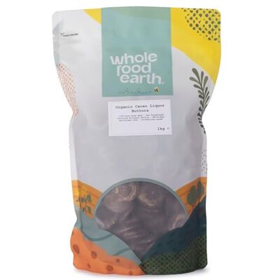 Wholefood Earth Organic Cacao Liquor Buttons 1kg Organic Vegan 100% Cacao Wholefood Earth Organic Cacao Liquor Buttons 1kg Organic Vegan 100% Cacao