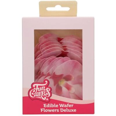FunCakes Edible Wafer Flowers Deluxe Orchid Pink Medium Edible Paper Flowers for Decorating Cakes, Cupcakes and Desserts Pack of 10 FunCakes Edible Wafer Flowers Deluxe Orchid Pink Medium Edible Paper Flowers for Decorating Cakes, Cupcakes and Desserts Pack of 10