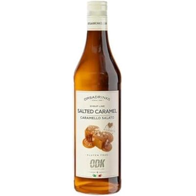 ODK Salted Caramel Syrup Cocktails, Coffee, Iced Tea, Cooking, Baking and Desserts, 75cl ODK Salted Caramel Syrup Cocktails, Coffee, Iced Tea, Cooking, Baking and Desserts, 75cl