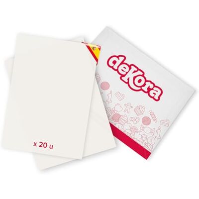 dekora A3 Edible Paper for Printing 20 Sheets Sugar-Free Starch Paper Compatible with Edible Ink Printers Creative Decoration for Cakes, Cookies and Cupcakes dekora A3 Edible Paper for Printing 20 Sheets Sugar-Free Starch Paper Compatible with Edible Ink Printers Creative Decoration for Cakes, Cookies and Cupcakes