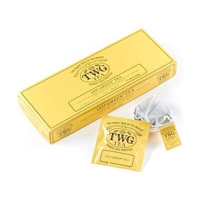 TWG Tea 1837 Green Tea GreenTea Strawberry & Caramel 15 Hand Sewn Cotton Teabags Gift Set TWG Tea 1837 Green Tea GreenTea Strawberry & Caramel 15 Hand Sewn Cotton Teabags Gift Set