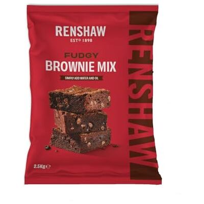 Renshaw Fudgy Brownie Mix Ready to Use Cake Mix, Home or Professional Baking, 2.5 kg (Pack of 1) Renshaw Fudgy Brownie Mix Ready to Use Cake Mix, Home or Professional Baking, 2.5 kg (Pack of 1)