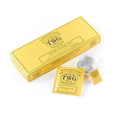 TWG Tea Crème Caramel Tea Rooibos Caramel & Theine-Free 15 Hand Sewn Cotton Teabags Gift Set TWG Tea Crème Caramel Tea Rooibos Caramel & Theine-Free 15 Hand Sewn Cotton Teabags Gift Set