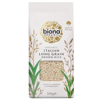Biona Organic Long Grain Italian Brown Rice 500g (Pack of 6) Biona Organic Long Grain Italian Brown Rice 500g (Pack of 6)
