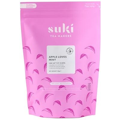 Suki Tea Apple Loves Mint Tea Pack Of 50 Pyramid Tea Bags Apple, Papaya, Mint, Rose Bud Suki Tea Apple Loves Mint Tea Pack Of 50 Pyramid Tea Bags Apple, Papaya, Mint, Rose Bud