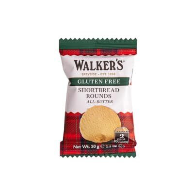 Walkers Walker's Shortbread Gluten Free Butter Rounds, Butter Biscuits, 30g, 60x2pk Walkers Walker's Shortbread Gluten Free Butter Rounds, Butter Biscuits, 30g, 60x2pk