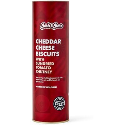 Josh & Jim's Gourmet Cheddar Biscuits with Sundried Tomato Chutney, Rich Garlic & Smoky Taste, Low-Salt, Vegan, Ovo-Lacto Friendly, 240g Josh & Jim's Gourmet Cheddar Biscuits with Sundried Tomato Chutney, Rich Garlic & Smoky Taste, Low-Salt, Vegan, Ovo-Lacto Friendly, 240g