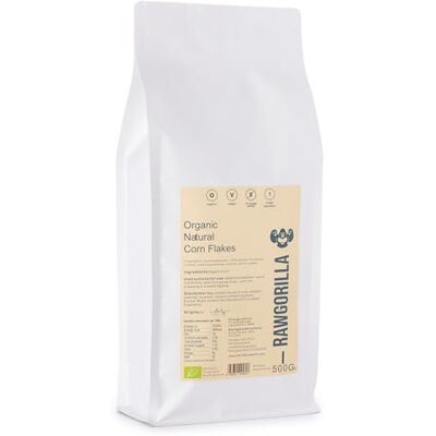 RAWGORILLA Organic Natural Corn Flakes 500g RAWGORILLA Organic Natural Corn Flakes 500g