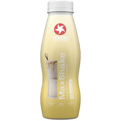 MaxiNutrition MaxShake Protein Milkshake Vanilla, 12 x 330 ml, Creamy Protein Shake for Travel, 25 g Protein, Low Fat and Low Carb, Lactose-Free, No Artificial Flavours MaxiNutrition MaxShake Protein Milkshake Vanilla, 12 x 330 ml, Creamy Protein Shake for Travel, 25 g Protein, Low Fat and Low Carb, Lactose-Free, No Artificial Flavours
