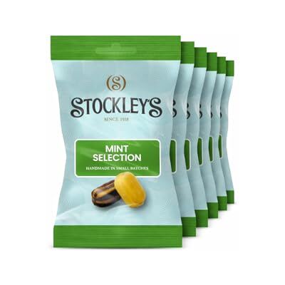 STOCKLEY'S SINCE 1918 Stockley's Mint Selection Sharing Bags 170g x 6, Buttermints and Mint Humbugs, Traditional British Mint Sweets, Vegetarian Confectionery STOCKLEY'S SINCE 1918 Stockley's Mint Selection Sharing Bags 170g x 6, Buttermints and Mint Humbugs, Traditional British Mint Sweets, Vegetarian Confectionery