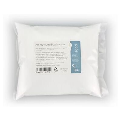 Intralabs Ammonium Bicarbonate 1kg Food Grade Leavening Agent E503 Intralabs Ammonium Bicarbonate 1kg Food Grade Leavening Agent E503
