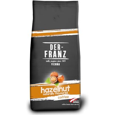 Der-Franz Coffee, flavoured with Hazelnut, Arabica and Robusta coffee beans, 1000 g Der-Franz Coffee, flavoured with Hazelnut, Arabica and Robusta coffee beans, 1000 g
