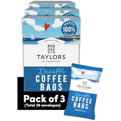 Taylors of Harrogate - Decaf - 30 Bags - Pack of 3 - Coffee Bags Taylors of Harrogate - Decaf - 30 Bags - Pack of 3 - Coffee Bags