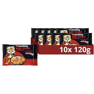Namdong Beef Jjigae Noodle Block Korean-style instant noodles with a sachet of chilli mix 10x 120 g Namdong Beef Jjigae Noodle Block Korean-style instant noodles with a sachet of chilli mix 10x 120 g
