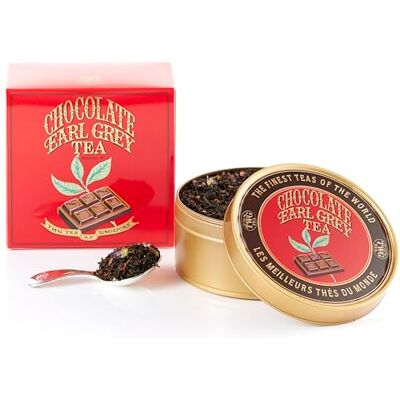 TWG Tea Chocolate Earl Grey Loose Leaf Black Tea Cocoa Husk & Bergamot Caviar Tin, 100g Gift Set TWG Tea Chocolate Earl Grey Loose Leaf Black Tea Cocoa Husk & Bergamot Caviar Tin, 100g Gift Set