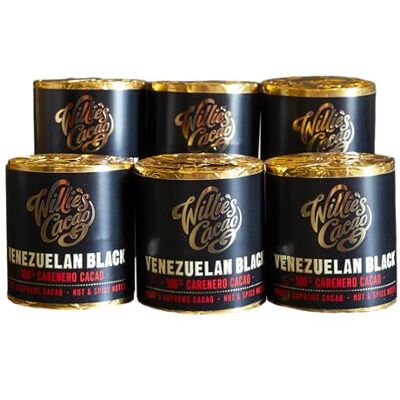 Willie's Cacao 100% Cacao Venezuelan Black 100% Carenero Cacao 180g x 6 Nutty Spicy Notes For Cooking, Baking, Drinks Vegan & No Added Sugar Willie's Cacao 100% Cacao Venezuelan Black 100% Carenero Cacao 180g x 6 Nutty Spicy Notes For Cooking, Baking, Drinks Vegan & No Added Sugar