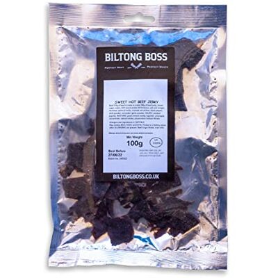 Jerky Boss Sweet Hot Beef Jerky, 100g Jerky Boss Sweet Hot Beef Jerky, 100g