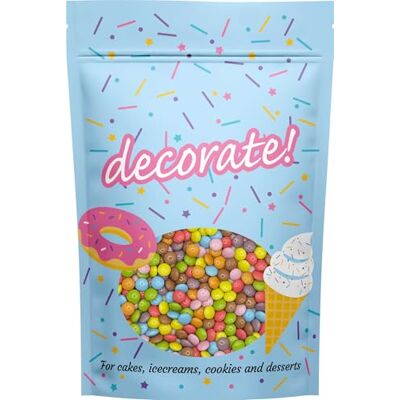 decorate! Mini Beans Sugar Coated Chocolate Multicoloured Mini Beans 500g Edible Cake Topper and Cupcake Decorations For Weddings, Christenings and Parties decorate! Mini Beans Sugar Coated Chocolate Multicoloured Mini Beans 500g Edible Cake Topper and Cupcake Decorations For Weddings, Christenings and Parties