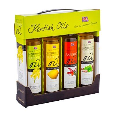Kent Crisps Limited Kentish Oils Extra Virgin Rapeseed Oil Gift Set 250 ml (Pack of 4) Kent Crisps Limited Kentish Oils Extra Virgin Rapeseed Oil Gift Set 250 ml (Pack of 4)