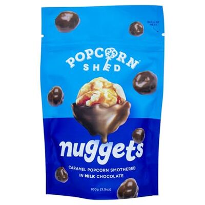 Popcorn Shed Milk Chocolate Popcorn Nuggets (8 x 100g) Caramel Popcorn Coated In Rich Milk Chocolate, Easy & Vegetarian Snack, Perfect for Parties, Movie Nights & Gifting Popcorn Shed Milk Chocolate Popcorn Nuggets (8 x 100g) Caramel Popcorn Coated In Rich Milk Chocolate, Easy & Vegetarian Snack, Perfect for Parties, Movie Nights & Gifting
